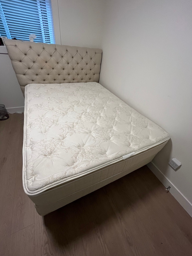 Beautiful POTTERY BARN Headboard + Bed  in Beds & Mattresses in North Shore - Image 2