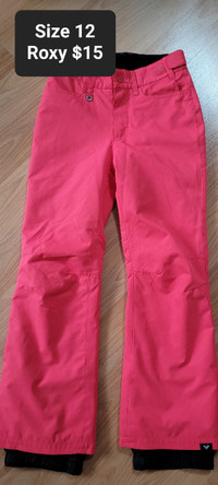 4 Pairs - Girls Youth Snow Pants Size 10/12 and Size 12
