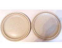 2 ROYAL DOULTON Lambethware Sandprite dinner plates, England