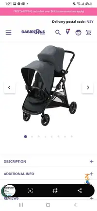 Graco ready 2 grow double stroller new