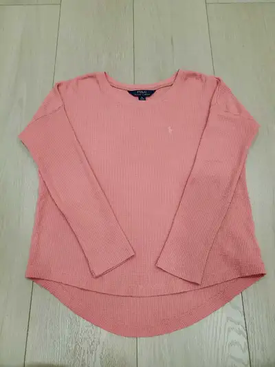 Girls Polo Ralph Lauren Waffle Long Sleeve Top - Size 8-10, View more
