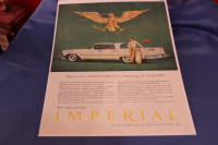 1958 Chrysler Imperial 4 Door Original Magazine Ad