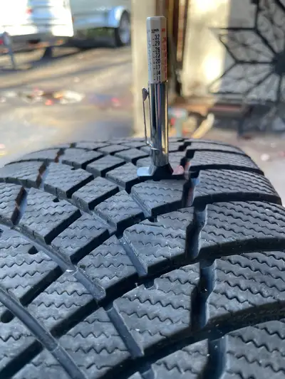 2P215/65R16 Motomaster Winter Edge II. 10 32nds tread remaining. No leaks. $150.00 for both.