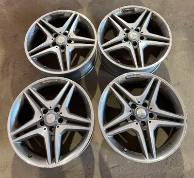 Set of 4, OEM Mercedes AMG C-Class rims Size: 18 inches Bolt pattern: 5*112 The width is 7.5 Rims ar...