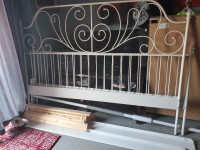 Queen size bed frame with slates