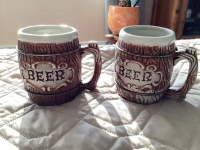 Vintage Beer Mugs Voir mes autres annonces - See my other adds