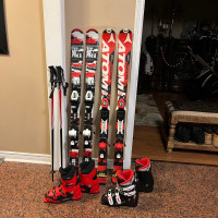 120 ski with boots and poles 