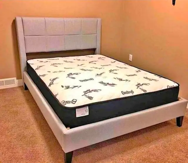 Queen Mattress With Box Spring , Bed Frame, , Cash On Delivery in Beds & Mattresses in Mississauga / Peel Region - Image 2