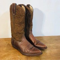 Vintage leather cowboy boots (femme)