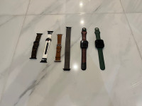 Apple Watch’s series 7 and 5 with accessories