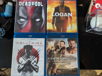 Marvel Comics Movies Wolverine Trilogy and Deadpool Blu-Ray 