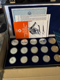 1984 sarajevo olympic silver coin set
