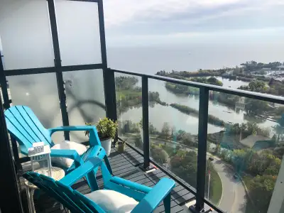 Fully furnished luxury Condo with breathtaking water views of lake Ontario. In beautiful Humber / mi...
