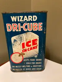 Vintage WIZARD  Dri-Cube  Ice in a Can  Great Graphics