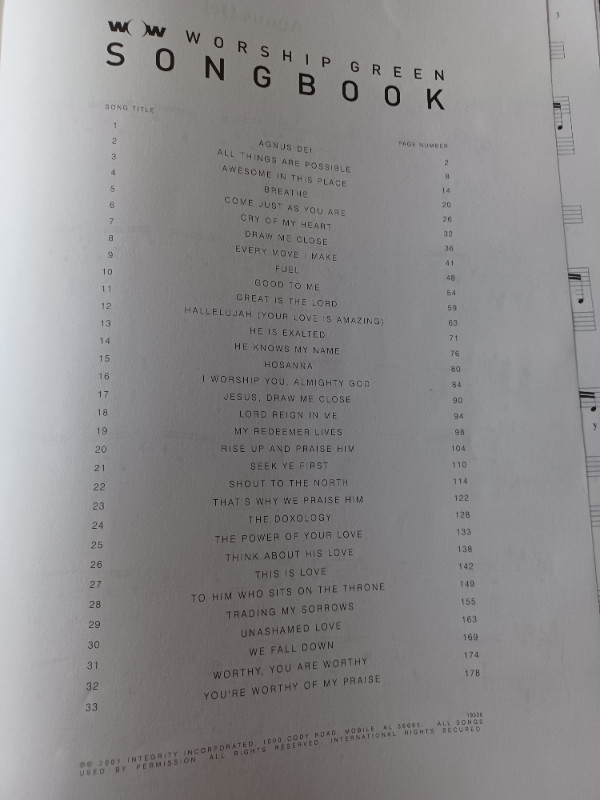 worship song book  $15 dans Autre  à Cambridge - Image 2