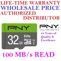 WHOLESALE PRICE PNY 32GB Micro SD Card ELITE LIFETIME WARRANTY