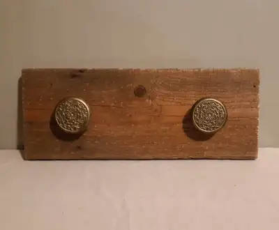 This coat/hat hanger is 18 x 7 inches. The barn board used in this is from 1905. The wood was cut fr...