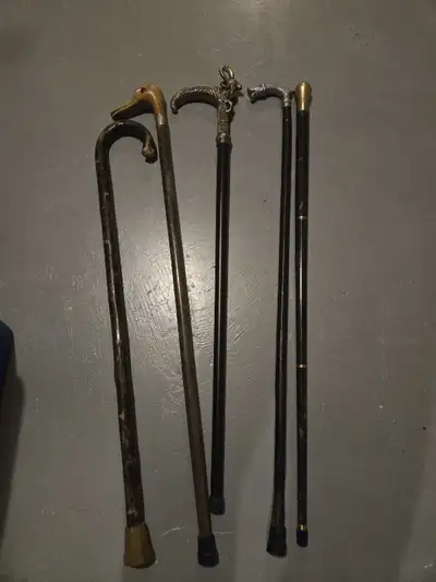 Walking sticks. 2 prop canes. All sold together. $250.00