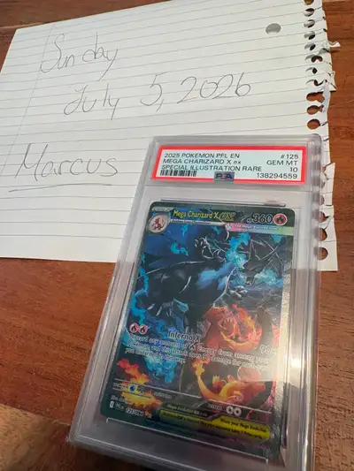 2025 English Phantasmal Flames Mega Charizard X ex SIR - PSA 10, View more