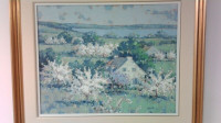 Tableau d'Yvon Breton:`` Décor d'une saison`` avec CERTIFICATION