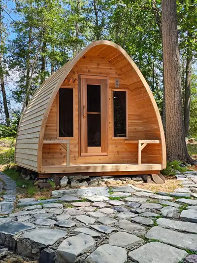 Knotty Red Cedar Pod Sauna, View more