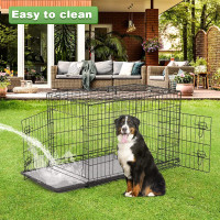 48 Inch Dog Crates for Large Dogs Collapsible with tray