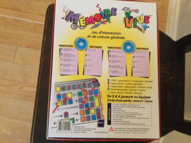 Jeu Mémoire Vive dans Jouets et jeux  à Ville de Québec - Image 2