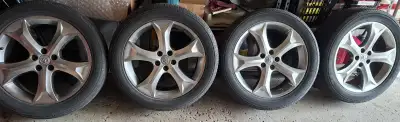 Four OEM Toyota Venza 20 inch alloy rims with tires and more! Included: Yokohama Geolander all seaso...