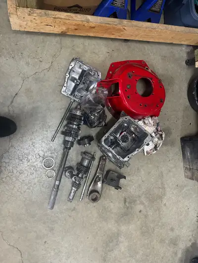 T5 world class with gm case pattern Was a “custom built” transmission, as far as I could tell, it ha...