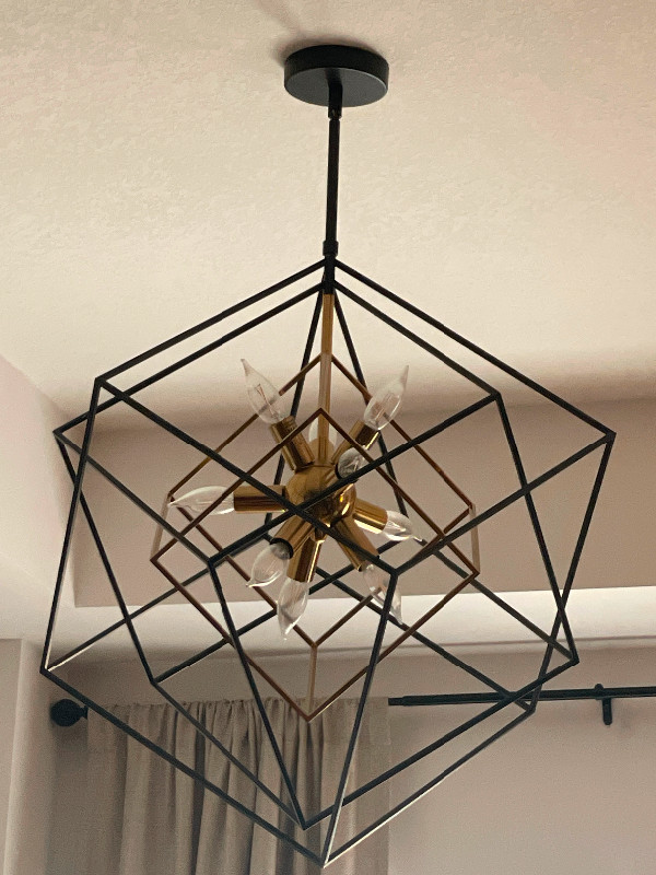 9 - Light Dimmable Geometric Chandelier in Indoor Lighting & Fans in Hamilton