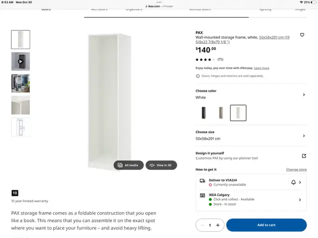 IKEA Pax closet organizer in Storage & Organization in Cranbrook - Image 5