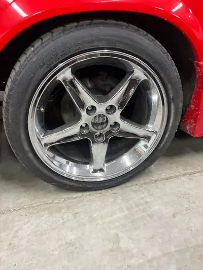 17” cobra r replica rims and tires rims are in decent condition only pitting on backside one rim has...
