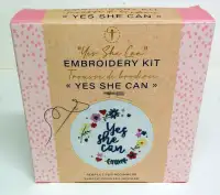 Embroidery Set “Yes She Can” NEW
