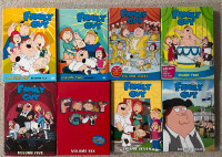 Family Guy DVD - Volumes 1-8, most unopened