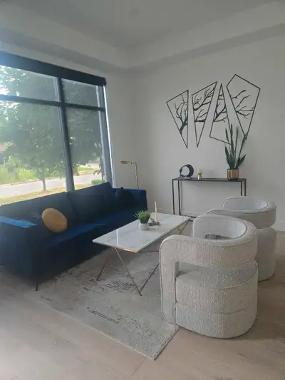Blue Velvet Modern Sofa, View more