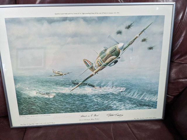 Attack on E-Boat Limited edition print - WW2 signed by pilots   in Arts & Collectibles in Oakville / Halton Region - Image 3