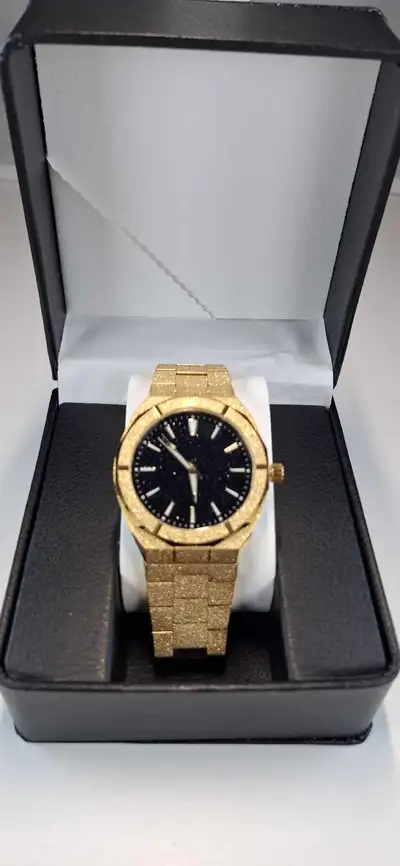 Brand New Frosted Gold "Star Dust" Luxury Watch, View more