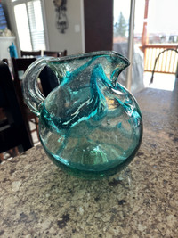 Glass jug / hand blown