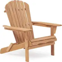 Folding Adirondack Chair Outdoor Wooden Patio Chair