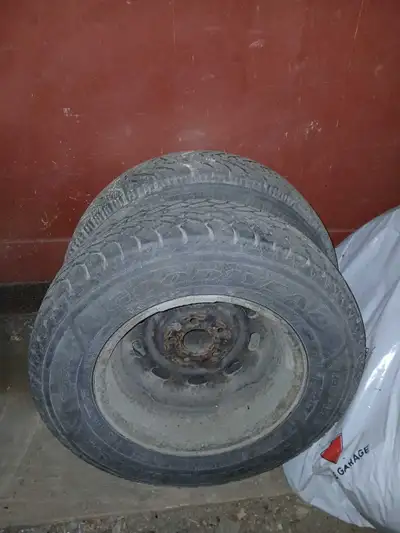 3 of the 4 tires are good with enough tread left for 1-2 seasons. 1 tire is separated, therefore not...