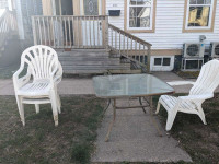 Free patio table chairs Adirondack chair