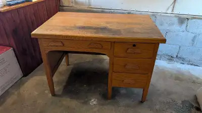 Vintage Oak Writing Desk, View more