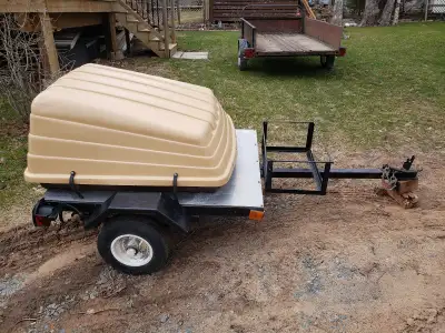 2009 Motorcycle / ATV Utility Trailer with cooler rack Great for Traveling or Camping Registration p...