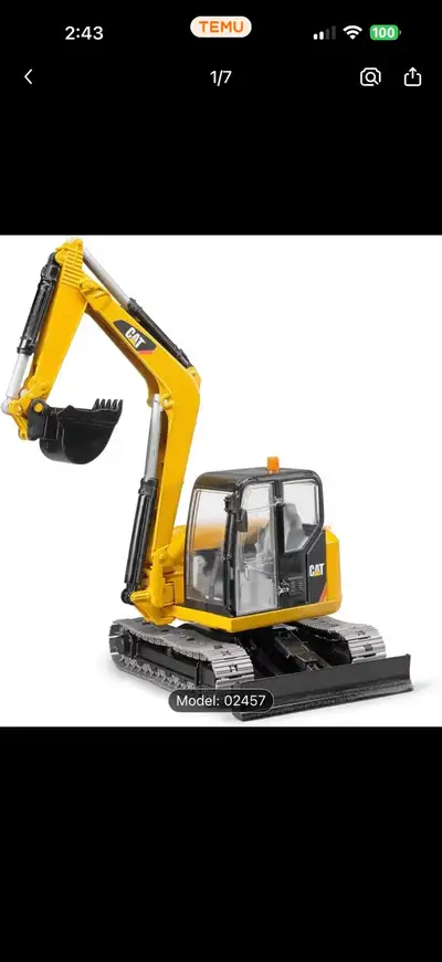 c02457 Toys CAT Mini Excavator Vehicle Playsets by Bruder 1/16 s, View more