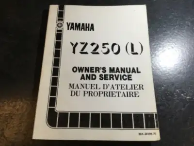 1984 Yamaha YZ250 (L) Owner's and Service Manual P/N 39X-28199-70 Printed August 1983 The Official F...