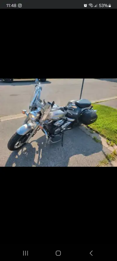 950 cc lady driven Vstar. I am thethird owner. American bike (in miles). Cobra exhaust (chipping see...