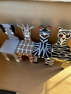 Animal theme toddler size wooden chairs, View more