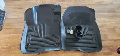 Husky front floor liners, key fob protectors and cup holder insert all for a 2023-2026 Honda crv. Al...