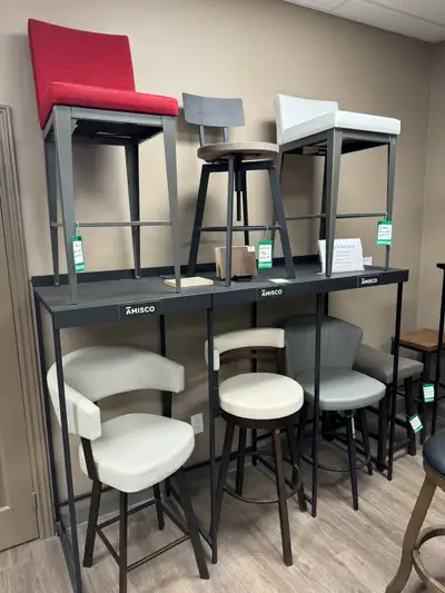 High-End Amisco Bar Stools- Fully Customizable, Made in Canada, View more