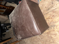 Brown Leather Ottoman. I deliver (for extra)